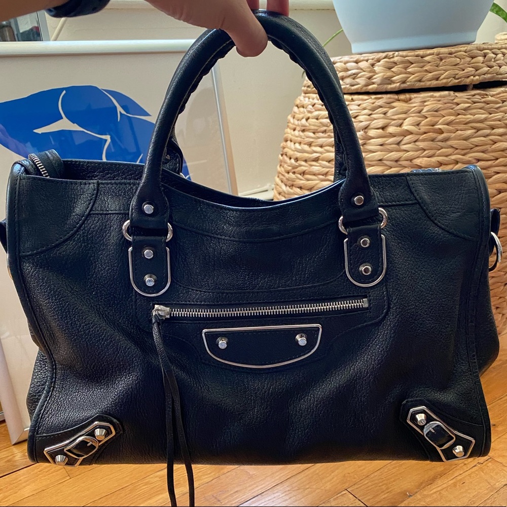 Balenciaga City Metallic Edge, Chevre